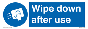 Wipe down after use